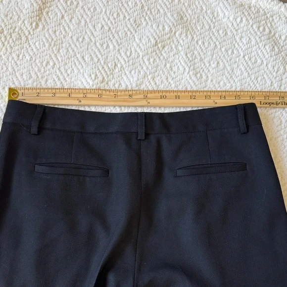Theory Women's Wool Black Straight Leg Pants Size 6 - Picture 13 of 13